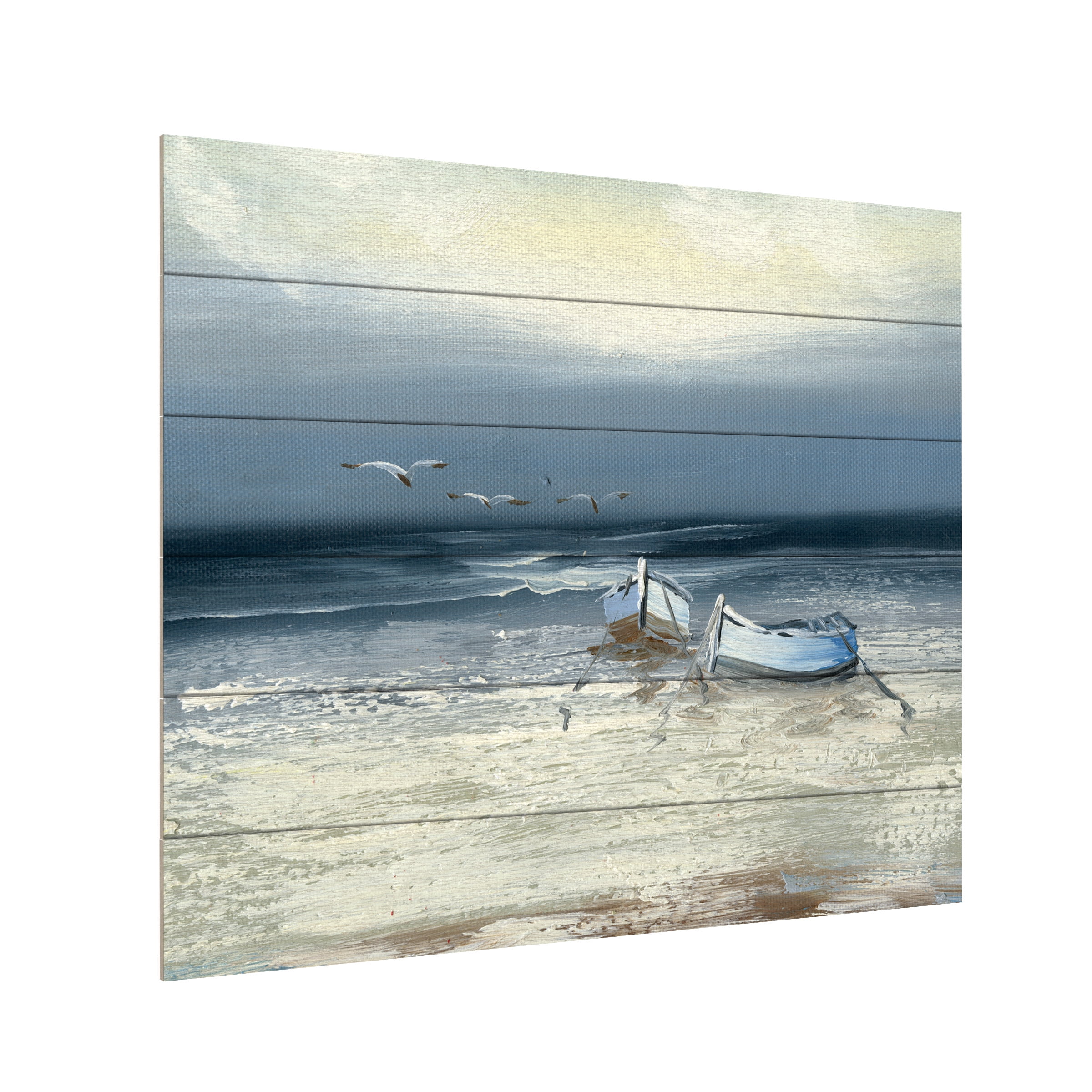 Trademark Fine Art 'Low Tide' Wooden Wall Art Art by Rio