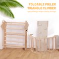 thumbnail image 6 of Foldable Triangle Ladder, Toddler Indoor Gym Playset,Pikler Climber with Ramp Sliding or Climbing, Sturdy Wooden Montessori Climbing Set for Toddlers 1-6 Years, 6 of 6