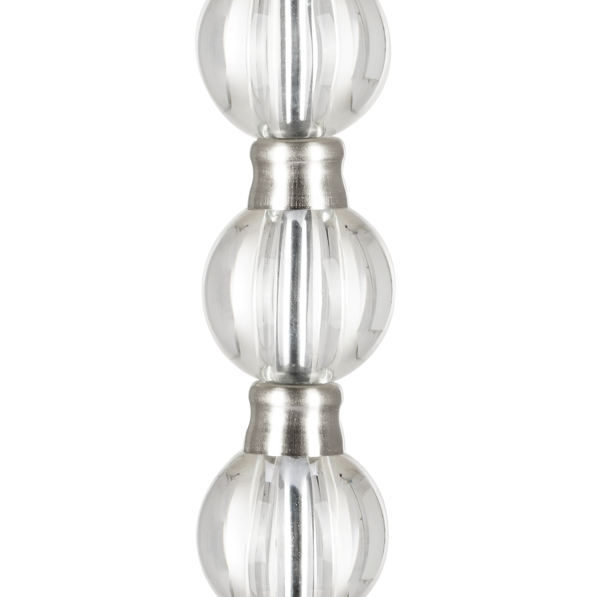 (2 pack) Better Homes & Gardens Brushed Nickel & Glass Table Lamp Base 14"H