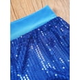 thumbnail image 5 of Yartina Kids Girls Sequins Dance Shorts Hip Hop Jazz Dance Performance Costume Athletic Sports Gym Blue S, 5 of 7