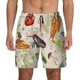 thumbnail image 2 of Picia Cute Vegetables pattern Mens Swim Trunks with Compression Liner Stretch Beach Shorts Quick Dry with Zipper Pockets No-Chafing Board Shorts-XX-Large, 2 of 9
