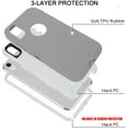 thumbnail image 2 of For Apple iPhone XR 10 Shockproof Protective Rugged Defender Case With FREE Screen Protector Grey, 2 of 5