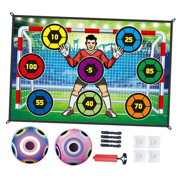 Juego de tapete para pelota de fútbol, regalo para lanzar al blanco, juego de fiesta para parque, césped y patio trasero. Estilo B