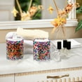 thumbnail image 4 of Yayeee 4 Pack Qtip Holder Bathroom Cotton Swab Canister with Lid Clear Dispenser Set, Blue Colorful Circles, 4 of 6