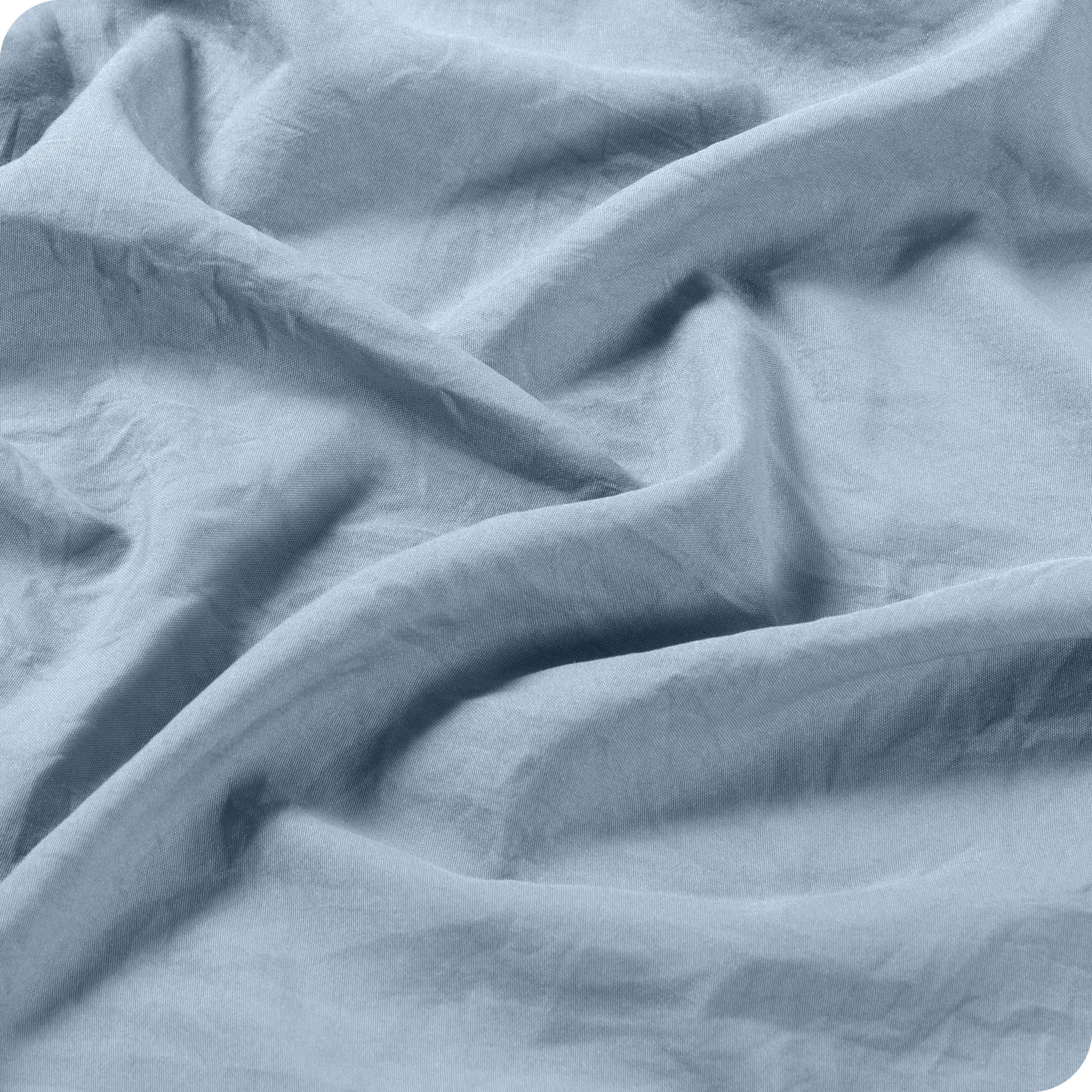 Bare Home Dusty Blue Sandwashed Microfiber Sheet Set, Wrinkle Resistant, Deep Pocket, Full