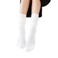 thumbnail image 1 of Mialoley Female Cotton Stocking, Solid Color Long Tube Socks Loose Socks, 1 of 2