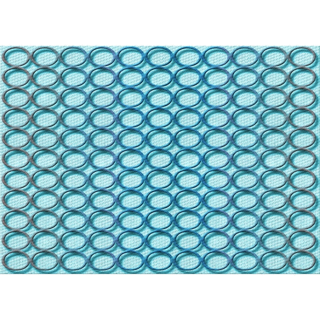 Ahgly Company Machine Washable Indoor Rectangle Transitional Blue Ivy Blue Area Rugs, 5' x 8'