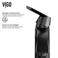 thumbnail image 4 of Vigo Vgt1148 Hibiscus 16" Square Stone Composite Vessel Bathroom Sink - Black, 4 of 12