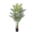 thumbnail image 2 of Artificial Areca Palm Plant 5 Feet Fake Palm Tree with 12 Trunks Faux Tree for Indoor Outdoor Modern Decoration Feaux Dypsis Lutescens Plants in Pot for Home Office Perfect Housewarming Gift, 2 of 7