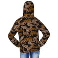 thumbnail image 4 of Xecao Leopard Print Print Fishing Shirts for teenager Long Sleeve UV Sun Protection Hoodie with Zipper Outdoor Hiking Shirts-X-Large, 4 of 7