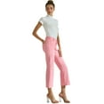 thumbnail image 6 of Womens Cotton Blend Straight Leg Cropped Pants with Pockets Light Pink Medium, 6 of 6