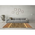 thumbnail image 3 of Ahgly Company Indoor Round Abstract Brown Modern Area Rugs, 7' Round, 3 of 4