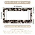thumbnail image 3 of 1 Pcs Leopard print License Plate Frame,License Plate Cover for Car Decorative Parts,Aluminum License Plate Bracket Holder Rust-Proof for US Standard Car, 3 of 8