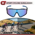 thumbnail image 3 of 1 Set de Gafas de Motocicleta Antideslumbrantes Tri-Acetato de Celulosa PC UV400 Lentes Azules Montura Negra y Azul para Hombres y Mujeres, 3 of 6