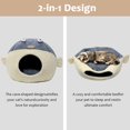 thumbnail image 3 of Cama para Gato Lcybem en Forma de Animal, Cueva para Gato Gris, 3 of 8