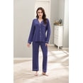 thumbnail image 2 of RH Women Pajamas Set Button Down Sleepwear Long Sleeve Nightwear Long Pants Pj Set S-XXL RHW4013, 2 of 7