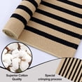 thumbnail image 4 of Buganda Brown and Black Striped Area Rug, 2'X3' Washable Cotton Indoor Outdoor Rugs for Living Room, Kitchen, Patio, All Season Home Decor, 4 of 8