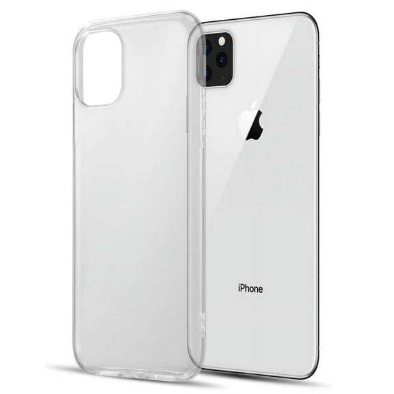 Case for iPhone 11 Pro Max, Clear Transparent See-Thru Flex Gel TPU Skin Slim Cover for Apple iPhone 11 Pro Max (2019, 6.5" Model)