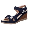 thumbnail image 2 of Xucatan Women's Wedge Sandals, Thick Sole Open Toe Casual Footwear with Adjustable Ankle Strap, Cushioned Platform Heel for Summer Walking, Versatile Outdoor Design Gift, 2 of 9