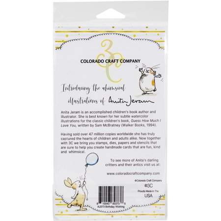 UPC: 0810043853736 | Colorado Craft Company Clear Stamps 4 X6 -Birthday Wishing-By Anita Jeram