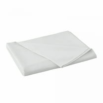 AUQ Solid Color Cotton Flat Sheet,Cool & Crisp Percale Sheets Queen Size Top Sheet,Highly Breathable & Comfortable,White Cotton Sheets,71"X90.5"