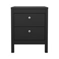 thumbnail image 6 of Tvilum Madrid 2 Drawer Bedroom Nightstand for Adults, Black Matte, 6 of 21