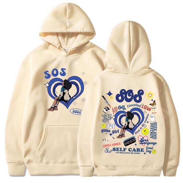 Sudadera con capucha de SZA para hombre y mujer, ropa de calle de gran tamaño, Hip Hop, de la gira de conciertos SOS Good Days, y2k, 2023 xuanjing unisex