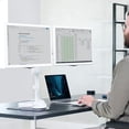 thumbnail image 4 of VIVO White Dual Monitor Pneumatic Sit-Stand Desk Mount for 2 Screens up to 32", 4 of 9