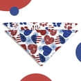 thumbnail image 2 of 4th of July Dog Bandanas 2 Pack Independence Day,American Flag Reversible Triangle Patriotic Pet Scarves for Boy and Girl,Memorial Day Bandana for Small Medium Large Dogs Cats(Paws|Hearts Medium), 2 of 5