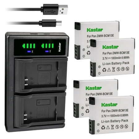 Kastar 4-Pack Battery and LTD2 USB Charger Replacement for Panasonic Lumix DMC-ZS27  Lumix DMC-ZS30 DMC-ZS30K DMC-ZS30R DMC-ZS30S DMC-ZS30W  Lumix DMC-ZS35 DMC-ZS35K DMC-ZS35W  Lumix DMC-ZS40 Camera