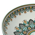 thumbnail image 6 of 16" Round Artistic Ceramic Vessel Sink – Glossy Above-Counter Basin with Hand-Inspired Printed Pattern, 6 of 10