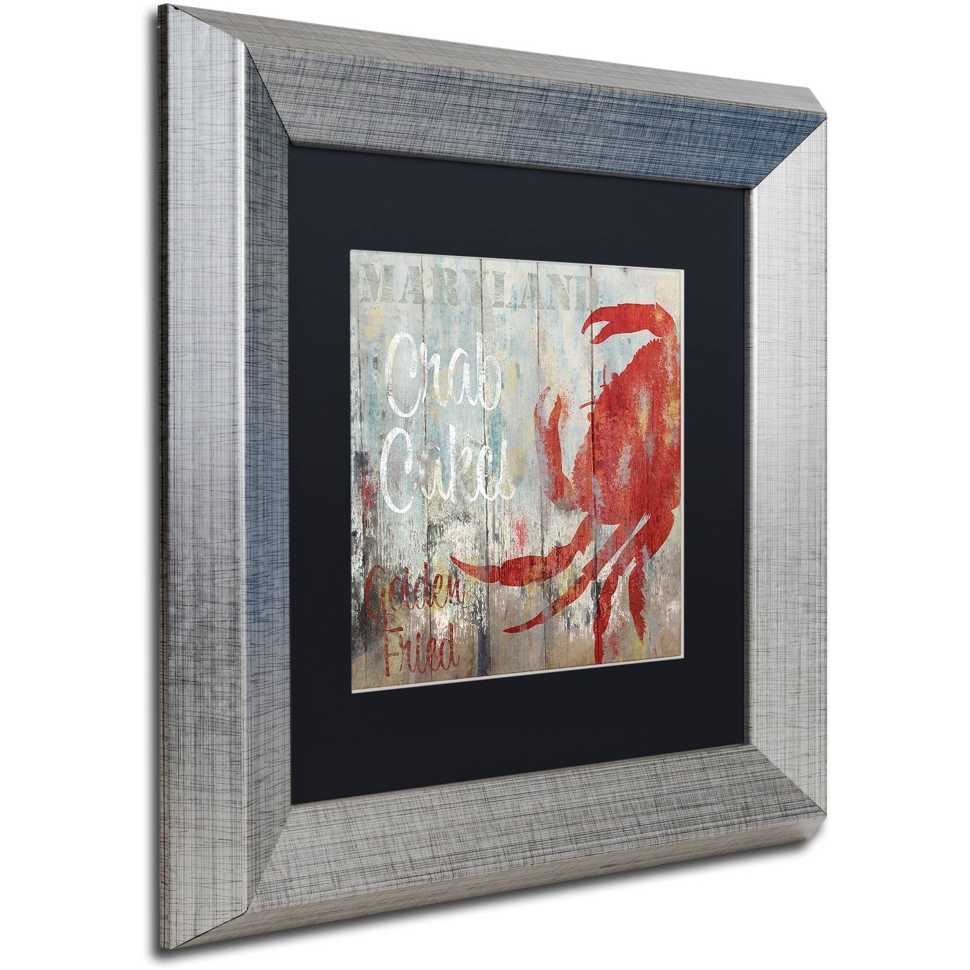 Trademark Fine Art "Restaurant Seafood II" Canvas Art by Color Bakery Black Matte, Silver Frame