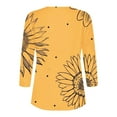 thumbnail image 5 of Blusas para las Mujeres Casual, 3/4 Manga Floral Estampado Camiseta de Moda Top Hecho de Poliéster Transpirable Suave para el Uso Diario de Primavera Otoño, Tops de Blusa para las Mujeres, 5 of 5