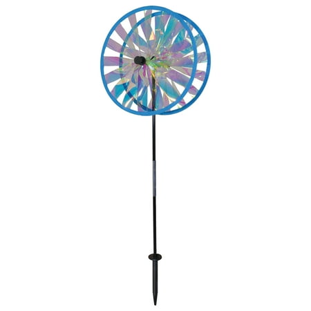 In the Breeze 2688 – 13-Inch Iridescent Sparkle Duo Wheel Spinner – Colorful Wind Spinner for your Yard and Garden In the Breeze 2688 – 13-Inch Iridescent Sparkle Duo Wheel Spinner – Colorful Wind Spinner for your Yard and Garden