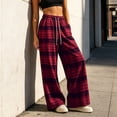 thumbnail image 5 of Idoravan Women's Elastic Waist Straight Casual Wide Leg Pants, 5 of 7