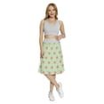 thumbnail image 2 of Women's Floral Blossoming Roses on Damask A-line Printed Skirt Casual Wear, 3XL, Olive Green Pink, by Ambesonne, 2 of 6