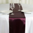thumbnail image 2 of Efavormart 10 PCS 12"x108" Eggplant Satin Table Runner, 2 of 8