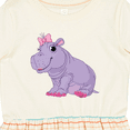 thumbnail image 4 of Inktastic Cute Purple Hippo Girls Toddler Dress, 4 of 5