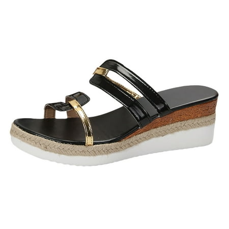 

Neuxse Women s Sandals Fashion Slides With Soft Leather Slippers For Summer Beach Walking