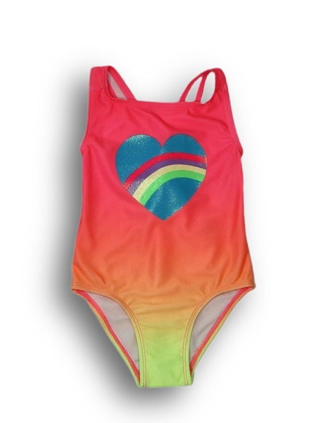 Girls Reversible Sequin Heart Swimsuit Sizes 4 12 Senegal Ubuy