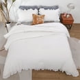 thumbnail image 3 of SPRINDAY Queen Size Comforter Set For Adult, 3 Piece Ruffle White Comforter Sets All Season, 3 of 8