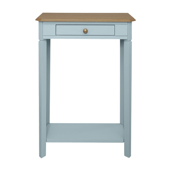 Marnie 2 Tone Console Table With Drawer, 23.75"W, KD, Powder Blue