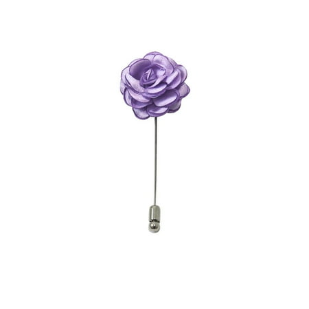 Solid Brass Lapel Pins - Solid Lavender Floral Lapel Pin