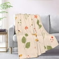 thumbnail image 2 of XMXT Throw Blankets, Spring Flowers Easter Print Bed Blanket for Bedroom Sofa, 50 x 70 inches Beige, 2 of 9
