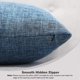 thumbnail image 3 of Funda de cojín de lino fino, juego de 2 fundas de almohada de tejido suave y cuadrado para sofá, decoración de color liso, 18 x 18 pulgadas, color azul, 3 of 5