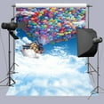 thumbnail image 2 of YUSDECOR 5x7ft Balloons Digital Printed Photography Backdrop Prop Photo Background, 2 of 3