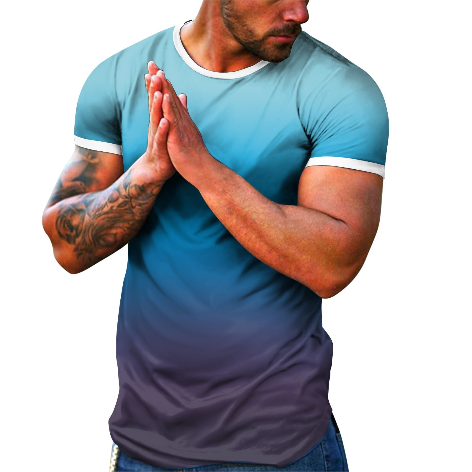 fvwitlyh Long Sleeve T Shirt Men's Casual Fitted Sleeveless Muscle