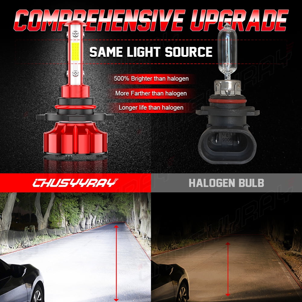 For Mitsubishi Outlander 2017 2018 2019 LED Headlight High Low Beam Fog Light Bulbs Kit 6000K White 6x