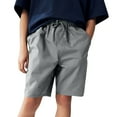 thumbnail image 2 of NAISIBABY Boys Bermuda Shorts, Summer Fashion Active Fit Drawstring Kids Casual Shorts with Pockets Gray 7T, 2 of 7