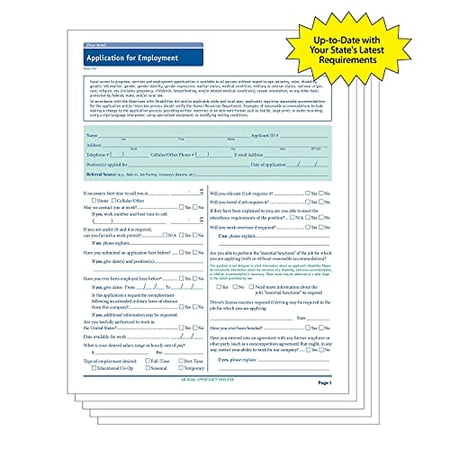 Florida Job Application, Pack of 50 (A2179FL)